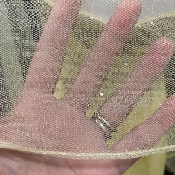 Beautiful Princess Style Strapless Beads & Glitter Party Dress With Shawl - Picture 14 of 16